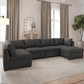 Thomasville Tisdale Modular Sectional 6-piece Boucle with Storage Ottoman