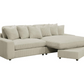 Blaine Upholstered Reversible Chaise Sectional Sofa Sand 509899