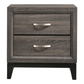 Watson 2-drawer Nightstand Grey Oak 212422