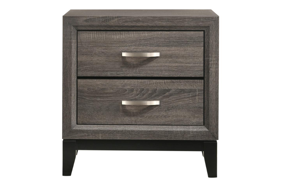 Watson 2-drawer Nightstand Grey Oak 212422