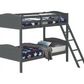 Arlo Wood Twin Over Twin Bunk Bed Grey 405053GRY