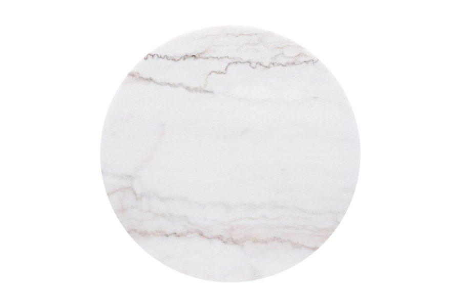 Jason Round Marble Top Side End Table White and Charcoal 710417 Comming Soon