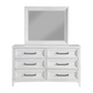 Marielle 6-drawer Dresser with Mirror Distressed White 224843M