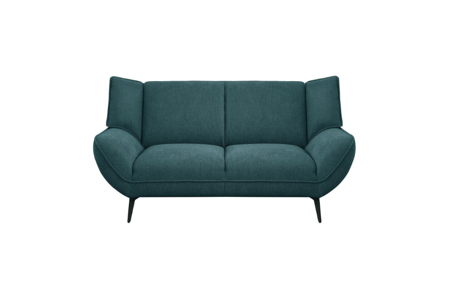 Acton Upholstered Flared Arm Loveseat Teal Blue	511162