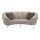 Ellorie Upholstered Channel Back Curved Loveseat Beige 504838