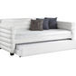 Patricia Boucle Upholstered Twin Day Bed with Trundle White 300716