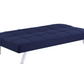 Sofá cama convertible con mechones y tapizado Joel en color azul 360282 