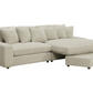 Blaine Upholstered Reversible Chaise Sectional Sofa Sand 509899