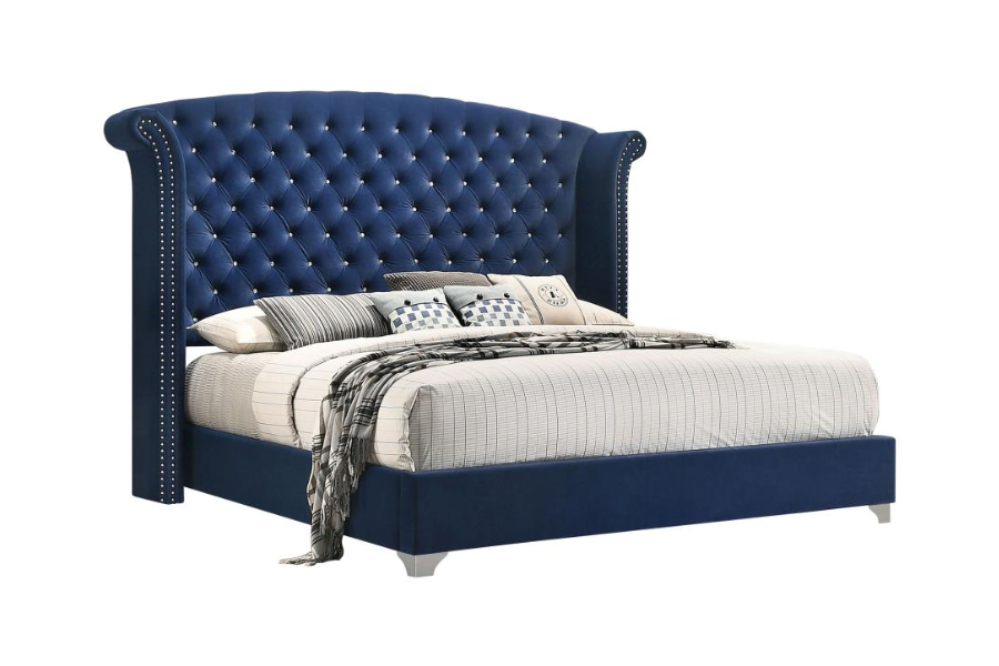 Melody 4-piece Eastern King Bedroom Set Pacific Blue	223371KE-S4