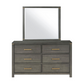 Kieran 6-drawer Dresser with Mirror Grey 224743M