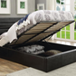 Riverbend Upholstered Queen Storage Panel Bed Black 300469Q