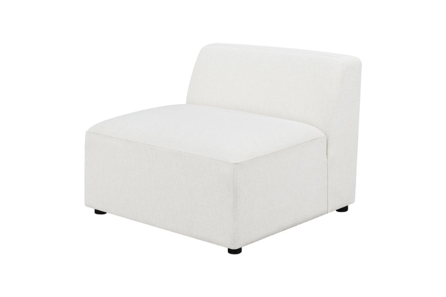 Freddie Upholstered Tight Back Armless Chair Pearl 551641