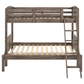 Flynn Wood Twin Over Full Bunk Bed Weathered Brown 400809