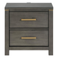 Kieran 2-drawer Nightstand Grey 224742