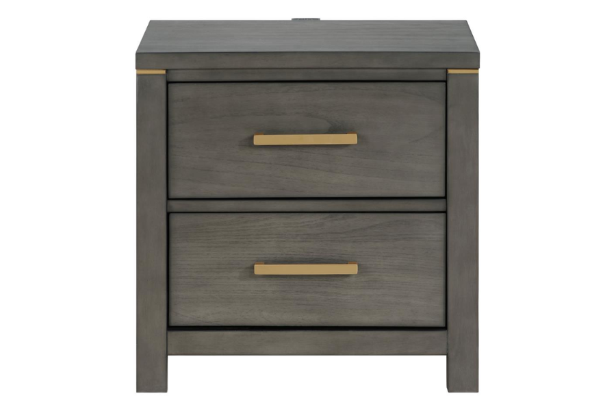 Kieran 2-drawer Nightstand Grey 224742