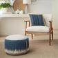 Mina Victory Life Styles Pouf, 20" x 20" x 12"