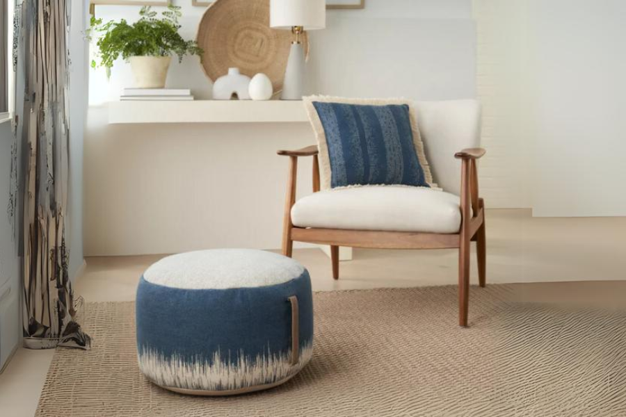 Mina Victory Life Styles Pouf, 20" x 20" x 12"