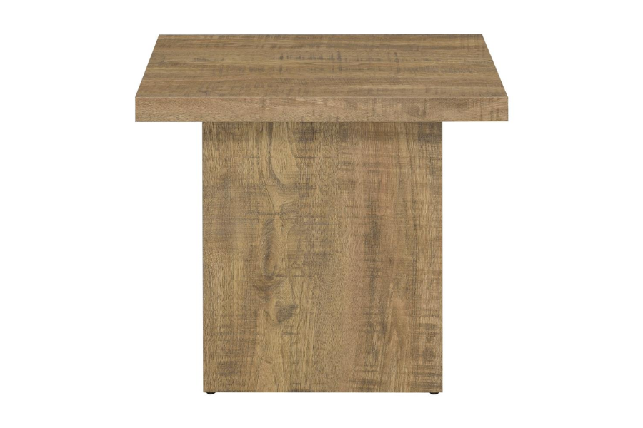 Devar Square Engineered Wood End Table Mango Brown 708067 Comming Soon