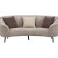 Ellorie Upholstered Channel Back Curved Sofa Beige 504837 Comming Soon