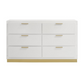 Caraway 6-drawer Dresser White 224773