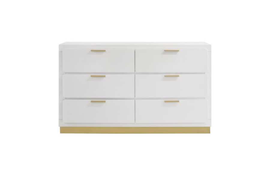 Caraway 6-drawer Dresser White 224773