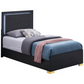 Marceline Wood Twin LED Panel Bed Black 222831T Comming Soon