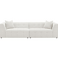 Everly Boucle Upholstered Extra Long Sofa Off White 504850