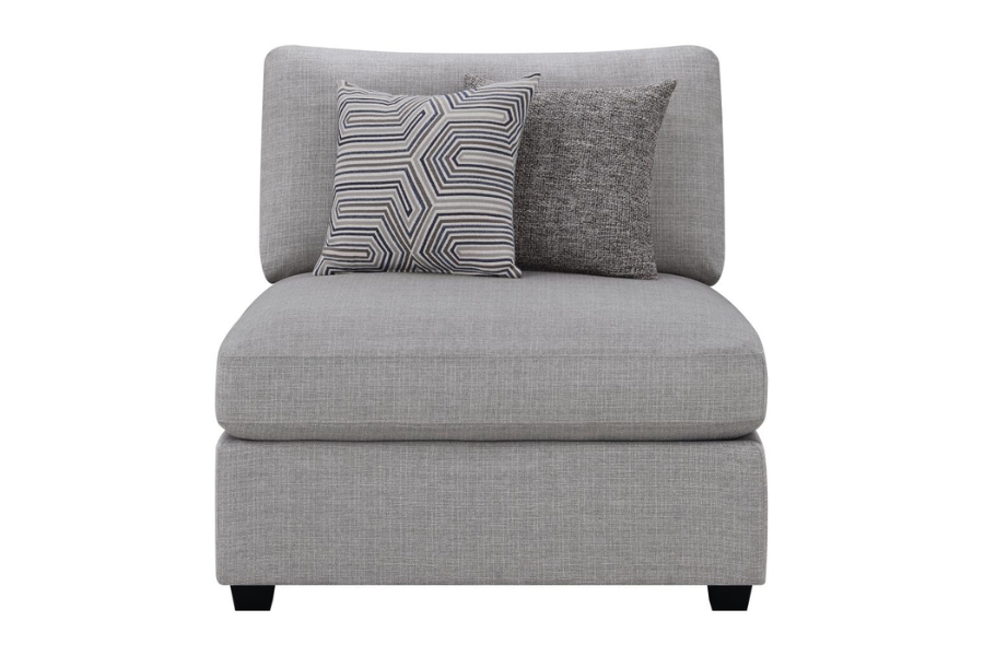 Cambria Upholstered Armless Chair Grey	551511