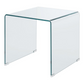 Ripley Squared Tempered Bent Glass Side End Table Clear 705327