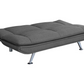 Sofá cama convertible con mechones tapizados Julian, gris, 503966, disponible próximamente 