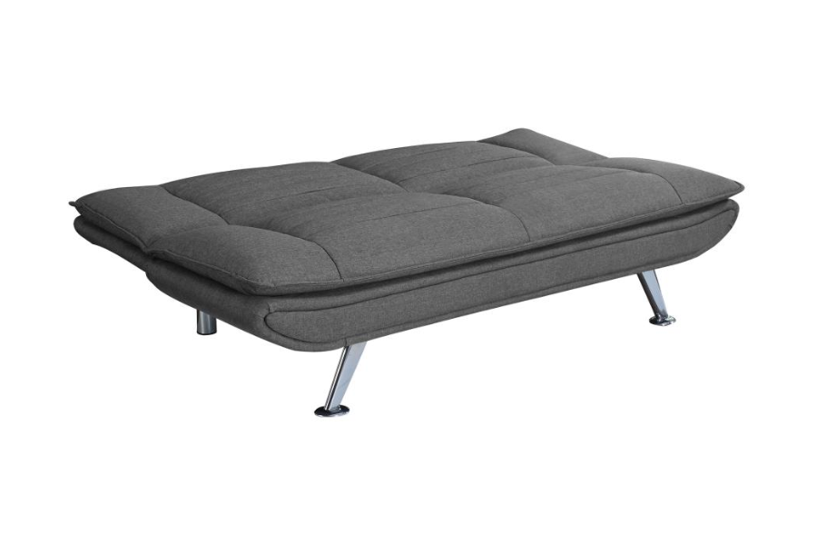 Sofá cama convertible con mechones tapizados Julian, gris, 503966, disponible próximamente 