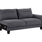 Caspian Upholstered Curved Arm Chaise Sectional Sofa Grey 509540