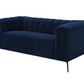 Chalet Upholstered Tuxedo Arm Tufted Loveseat Blue 509212