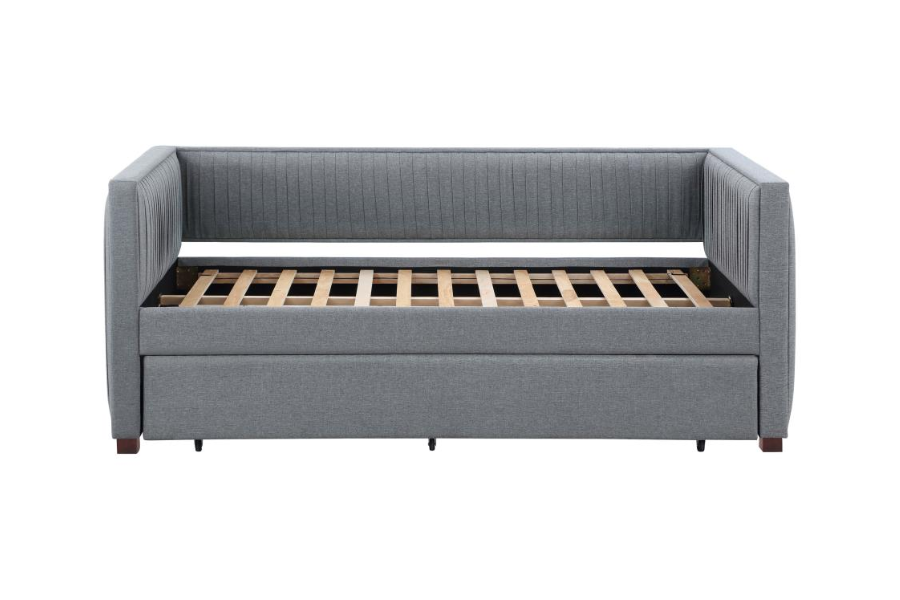 Brodie Upholstered Twin Daybed with Trundle Grey 300554