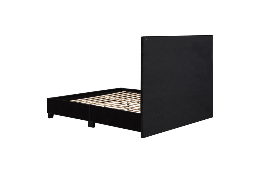 Hailey Upholstered Queen Panel Bed Black 315925Q