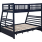 Ashton 2-drawer Wood Twin Over Full Bunk Bed Navy Blue	460181