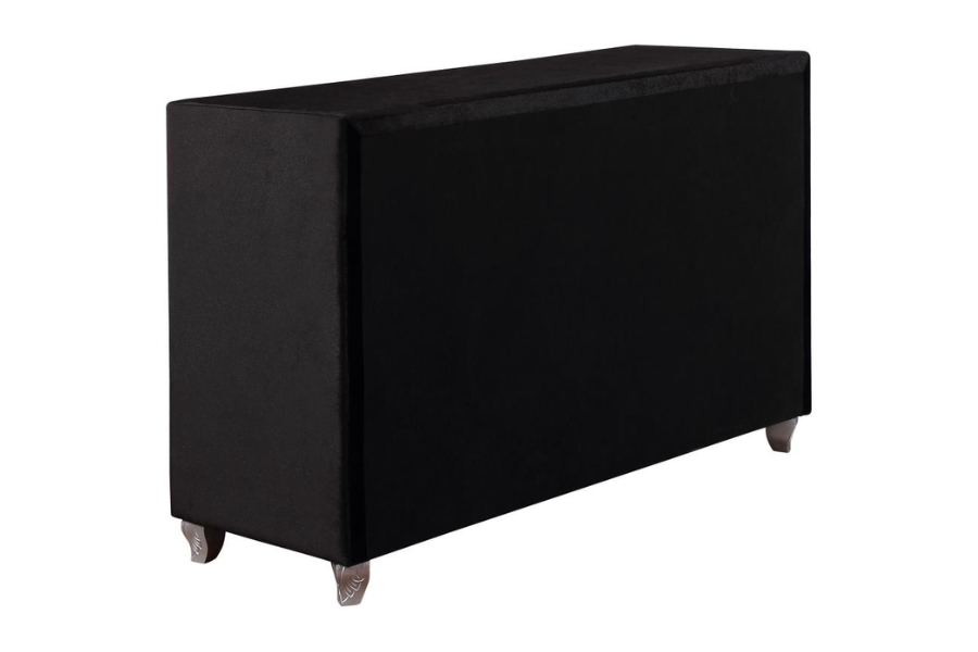 Deanna 7-drawer Upholstered Dresser Black	206103