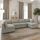 Thomasville Tisdale Modular Sectional 5-piece Boucle with Storage Ottoman Floor Model