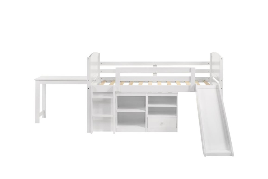 Millie Twin Workstation Loft Bed White 400330T