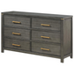 Kieran 6-drawer Dresser Grey 224743