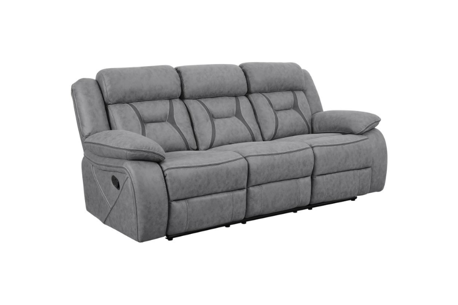 Higgins 3-piece Upholstered Motion Reclining Sofa Set Grey  602261-S3 Comming Soon