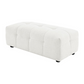 Everly Boucle Upholstered Rectangular Ottoman Off White 504854