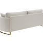 Corliss 3-piece Upholstered Arched Arm Sofa Set Beige 508821-S3