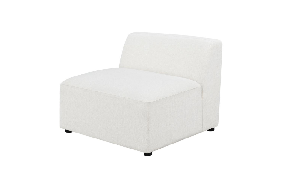 Freddie Upholstered Tight Back Armless Chair Pearl 551641