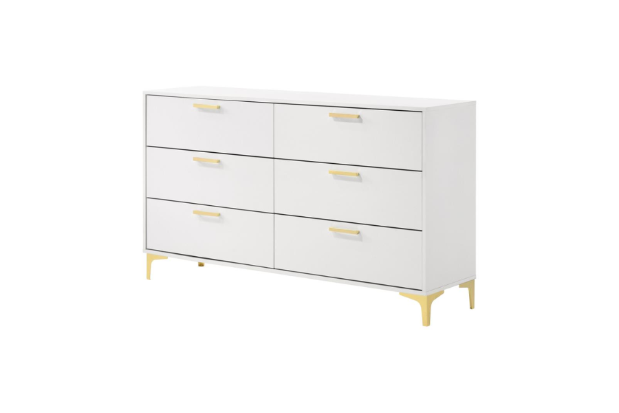 Kendall 6-drawer Dresser White 224403