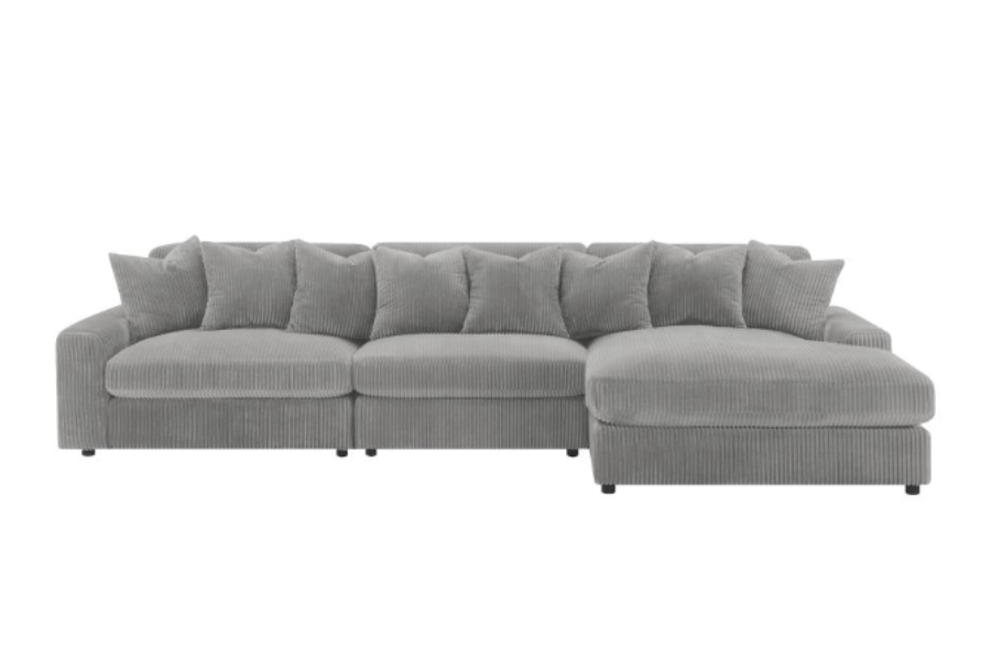 Blaine Upholstered Reversible Chaise Sectional Sofa Fog 509900-SET