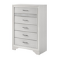 Miranda 5-drawer Bedroom Chest White 205115 Comming Soon