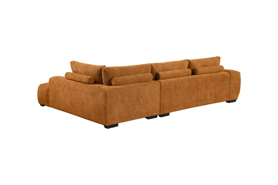 Camacho Upholstered Sectional Sofa with Ottoman Set Orange 503975-SET Comming Soon