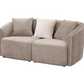 Townsend Chenille Upholstered Rolled Arm Loveseat Latte	504755