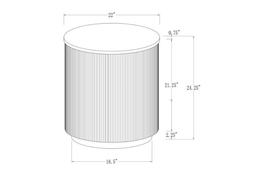 Jason Round Marble Top Side End Table White and Charcoal 710417 Comming Soon